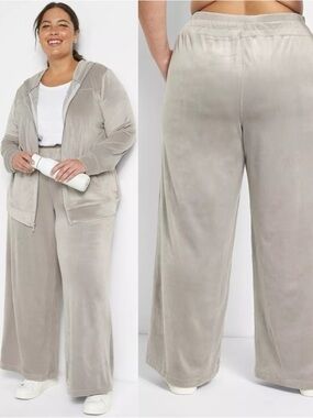 Lane Bryant Livi Velvet Wide Leg Pants
